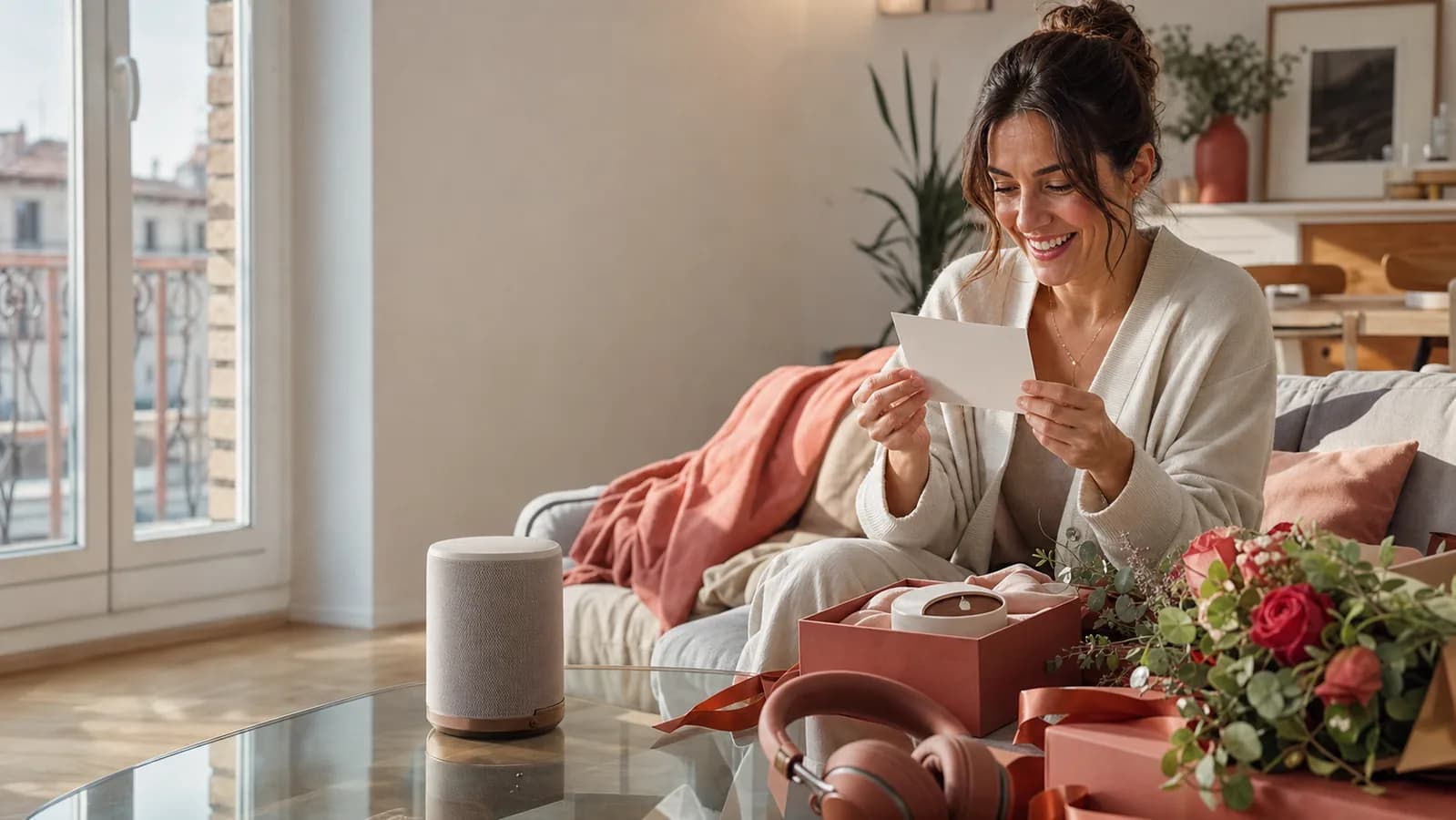 Regalo musical personalizado para San Valentín en un hogar elegante